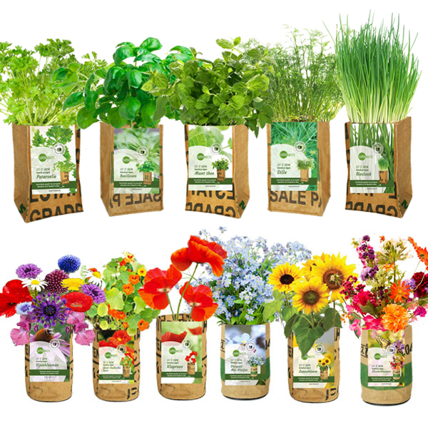 Grow bag flowers or herbs | Eco gift